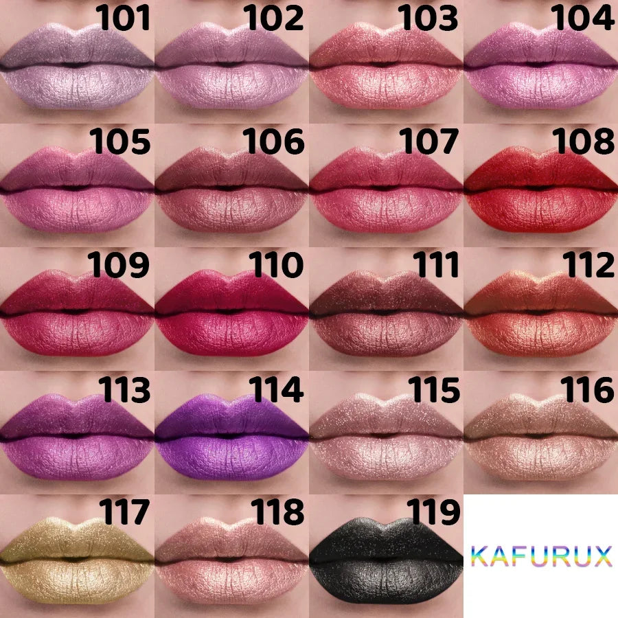 Bold & Shimmer Metallic Lipstick Set – 21 Vibrant Colors - STAR CARE