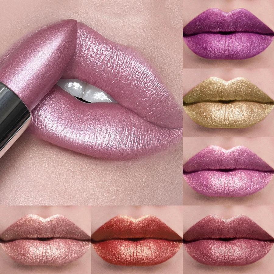 Bold & Shimmer Metallic Lipstick Set – 21 Vibrant Colors - STAR CARE